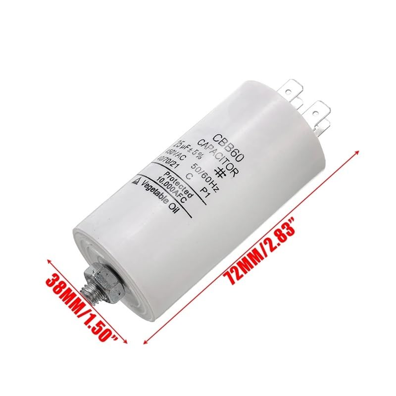 Condensador de Arranque CBB60 de 25 uf, condensadores de Funcionamiento, Condensador de Arranque de Bomba de Agua, Motores de CA de 450 V