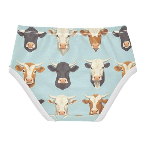 Wusikd Cow Heads Girls' Underwear Cotton Girls Briefs Soft Toddler Underwear 2T2