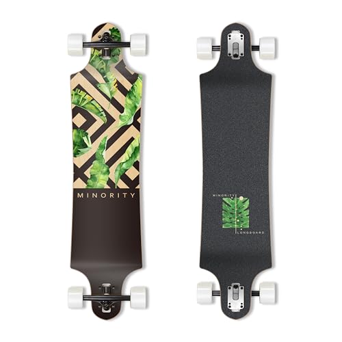 MINORITY Downhill Maple Longboard | 40-inch Drop Trough Deck | Made for Cruising...