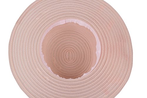 Dantiya Womens Organza Wide Brim Floral Feather Ribbon Kentucky Derby Church Dress Sun Hat, Flesh Pink Free #TOP5