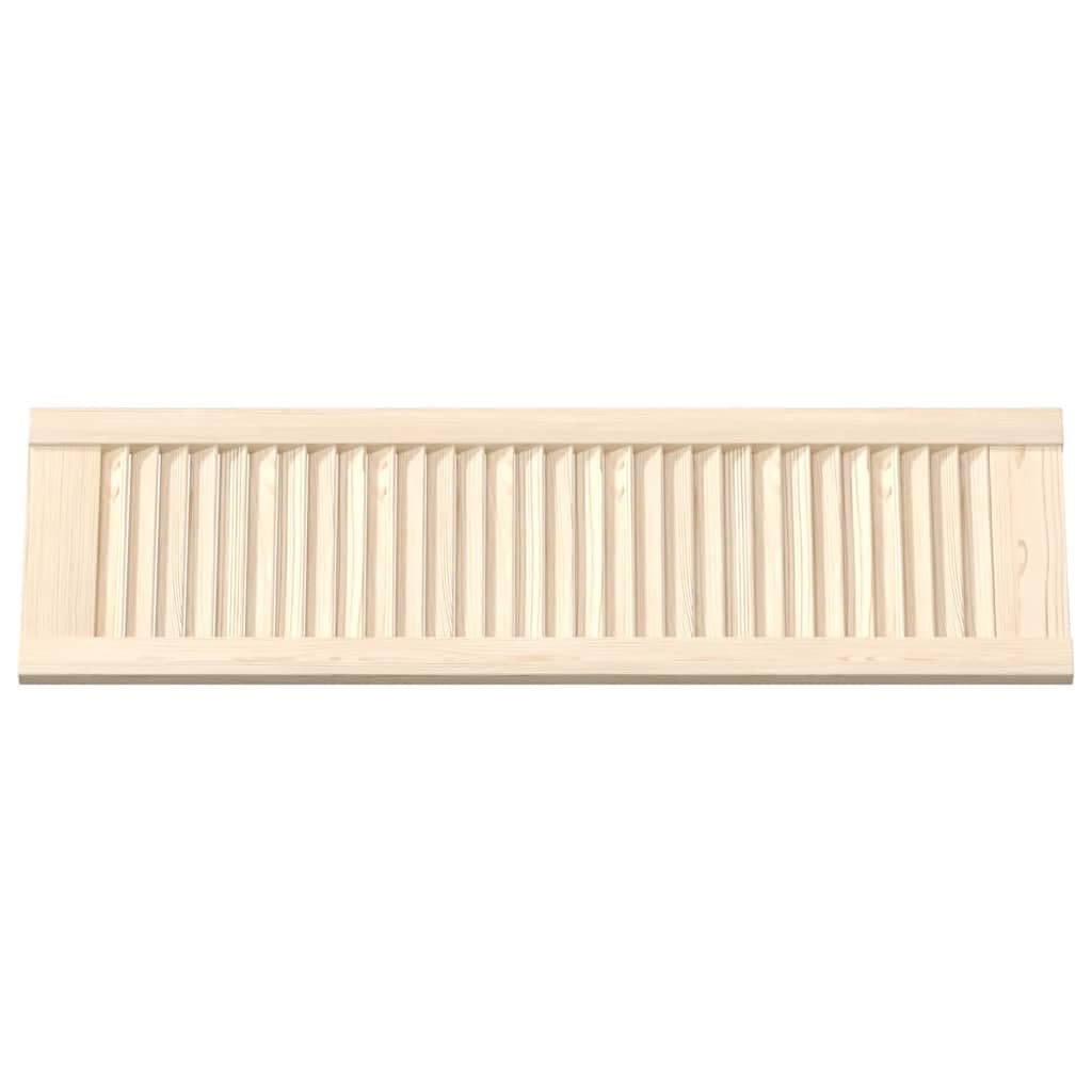 Lot de 2 Porte à Persiennes, Porte d'armoire Panneaux de Placard Garde-Robe Buffet 2 pcs 99x29,5 cm pin massif