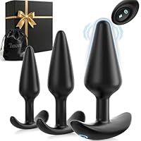 Analplug 3er-Set mit 12 Modi Vibration Analvibratoren für Mann Frau, Butt Plug für Frauen Sex Spielzeug für die Paare Anal Vibrator, Anal Plug Sexspielzeug Männer Prostata Dildo Buttplug Analplugs