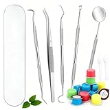 Zahnpflege Set Aus Edelstahl für Zahnstein Selbst Entfernen und Zur Aufhellung der Zähne Zuhause 2-in-1-Pflegeset für Reinigung und Aufhellung Set