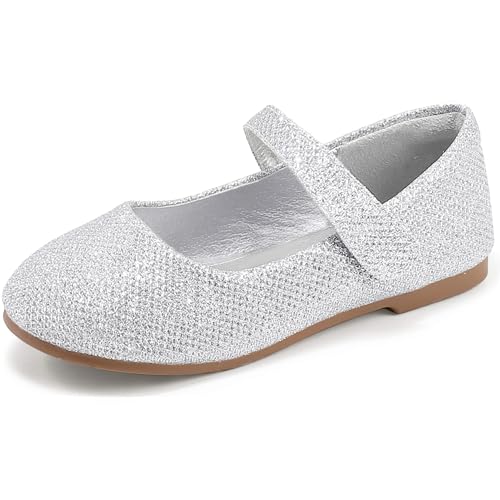 PANDANINJIA �K�[���Y �h���X�V���[�Y �c�� �t�����[�K�[�� �L�b�Y �����[�W�F�[�� �V���[�Y �o���G �t���b�g �w�Z ������ �p�[�e�B�[ ���� �K�[���Y �V���[�Y, �V���o�[�O���b�^�[(Silver Glitter), 11 Little Ki