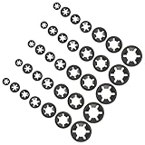 GARVALON 210pcs Carbon Steel Plum Locking Washer Assortment M3-m12 Bearing Clip Rings for Industrial Fastening and Machinery Assembly