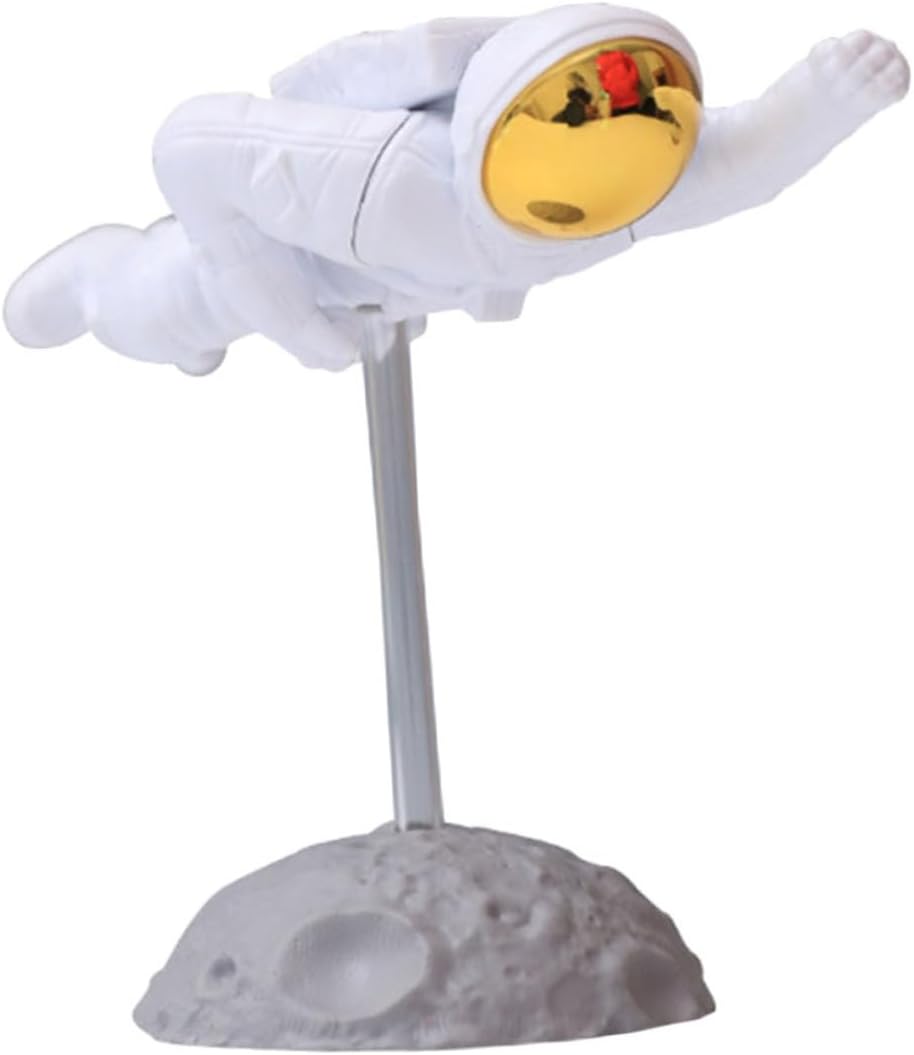 MAGICLULU Astronaut Figurine Decor Creative Flying Spaceman Statue for Home Desktop Unique Outer Space Decoration Warm Atmosphere Accessory for Space Enthusiasts