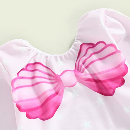 Toddler Girl Cute Flower Long Sleeve One Piece Swimsuit Summer Beach Swimwear Bathing Suit4