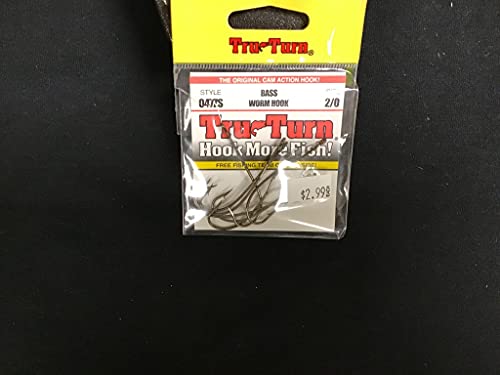 Tru Turn Bass Worm Hook 2/0 Bronze