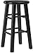 Winsome 24-Inch Square Leg Counter Stool, Black, Set of 2