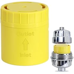 1-Pack Shower Filter Replacement Cartridge Removes Chlorine, Hard Water & Chemicals Vitamin C Infused Lemon Scent Universal Fit for Most Shower Filter Housings Long-Lasting Performance