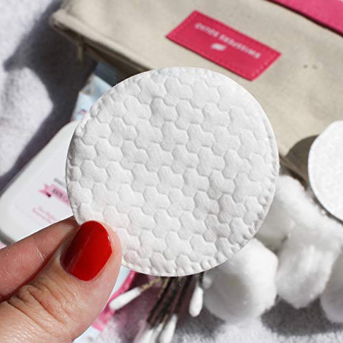 Swisspers Premium 100% Natural Cotton Rounds, Hypoallergenic, Reclosable Bags, 100-Count Bags, 6-Pack (600 Count Total) #TOP5