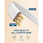 DEWENWILS 1 FT Extension Cord with 3-Prong Flat Plug, 14/3, 3-Pack, White - Image 5