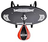 Profi Speed Ball plataforma Set incluye giratorio bola Almacenamiento Negro y PU pera Medium negro/rojo
