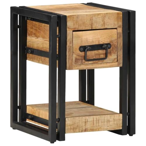 Table de chevet en bois de mangue compacte pour chambre manquant de rangement