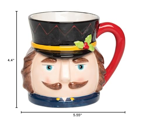 Taza grande navideña de dolomita Nutcracker 30 oz miniatura 6