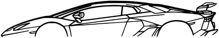 Aventadorr SVJ Classic Silhouette Metal Wall Art | Metal Wall Decor | Automotive Wall Decor | Living Room Wall Decor | Christmas Gifts | Gifts For Car Lovers | Handmade Gifts (110 CM 44 Inches)