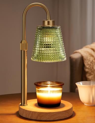 Image of Sage Green Candle Warmer Lamp with Timer Home Decor Birthday Gifts for Women