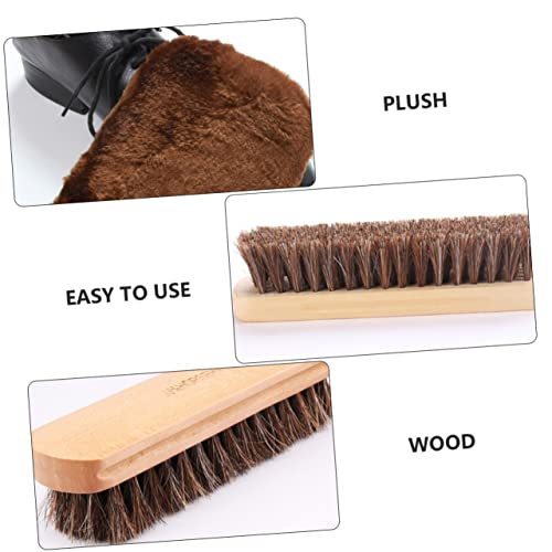 Ushobe 2Pcs Leather Care Set Car Kit Hair Brush Set Leather Cleaning Brush Shoe Cleaner Brush Leather Maintenance Kit Plush Mitt And Leather Goods Cleaning Tools Leather Cleaning Tool #TOP5