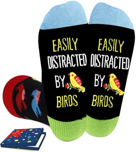 AURIXTAL Birds Lover Gift for Men Women, Bird Socks for Teens Female Male