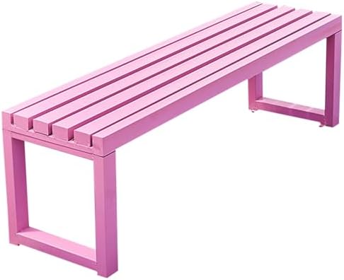 Wooden Garden Bench, Weatherproof Patio Park Bench, 100/120/150 cm Loveseat Chair, Galvanized Steel Frame, Outdoor Furniture, Lawn Seating ( Co