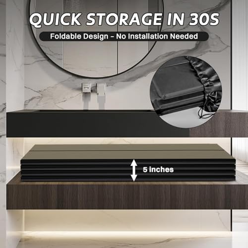 AYES Faltbare Badewanne für Erwachsene, Tragbare Eisbadewanne für Kaltwassertherapie Training, Outdoor Tauchwanne, Freistehende Badewannen für Dusche Spa Sauna (Schwarz, 70cm*70cm*65cm)