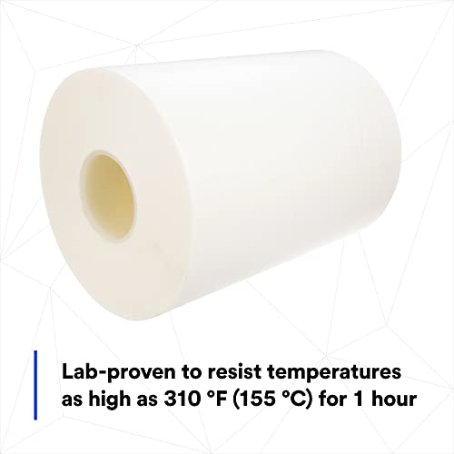 Image of 3M High Temperature Paint Masking Film 7300, Adhesive-Free, Heavy-Duty, Translucent Color, 3.4 mil, 12 in x 1500 ft, 3 /Case
