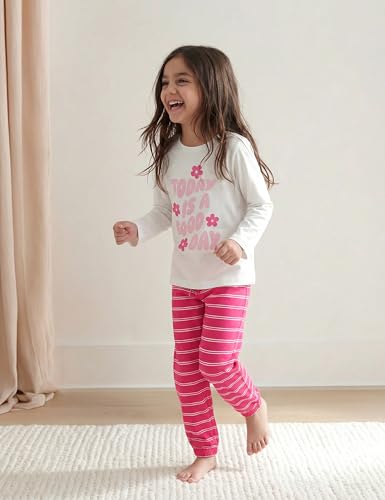 Image of Amazon Brand - Symbol Girls Girls Night Dress | 100% Cotton T-Shirt & Pyjama Set | Age 2-14 Years