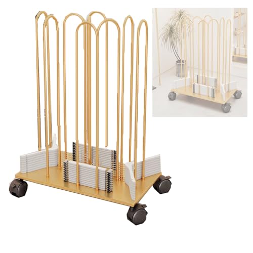 Chariot de rangement gain de place pour 200 cintres métal