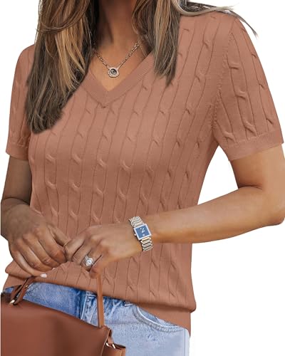 Arach&Cloz Sweater for Women 2025 Spring Fashion Clothes V Neck