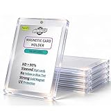 Tarjeteros magnéticos de 5 quilates, soporte para tarjetas de 35 puntos, funda de plástico duro con protección U-V para tarjetas de intercambio, soportes para tarjetas de béisbol, HD  90%