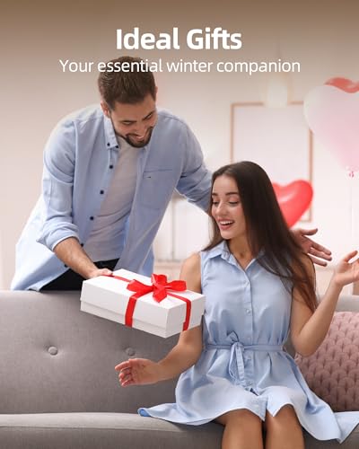 Rechargeable Hand Warmers, Electric Hand Warmers 5200mAh (2-Pack), 3 Heat Settings, Up to 18 Hours of Use, Ideal for Raynaud's Patients