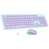 LeadsaiL K786 – Combo de teclado y mouse inalámbricos, 2.4 GHz sin retrasos, teclado ergonómico de tamaño completo, mouse silencioso para computadora portátil con Windows, Mac, PC, laptop, 12 accesos
