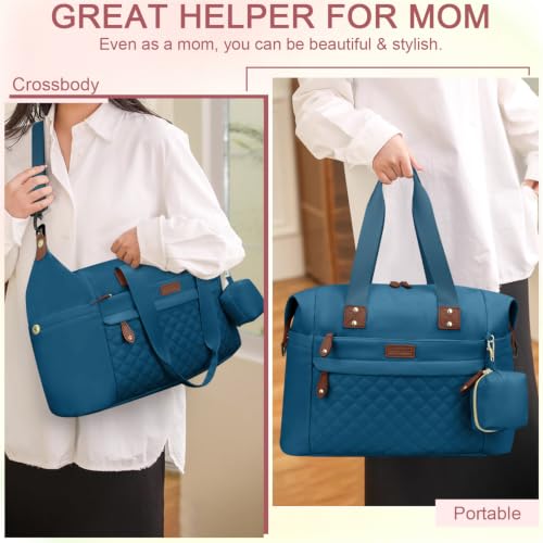 Image of Pritent Diaper Bag - Baby Diaper Bag Waterproof Large Maternity Travel Baby Bag for Mom and Dad