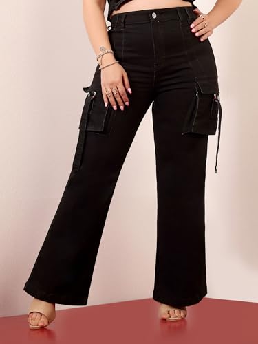 Image of Miss Chase A+ Women's Bootcut High Rise Stretchable Denim Jeans