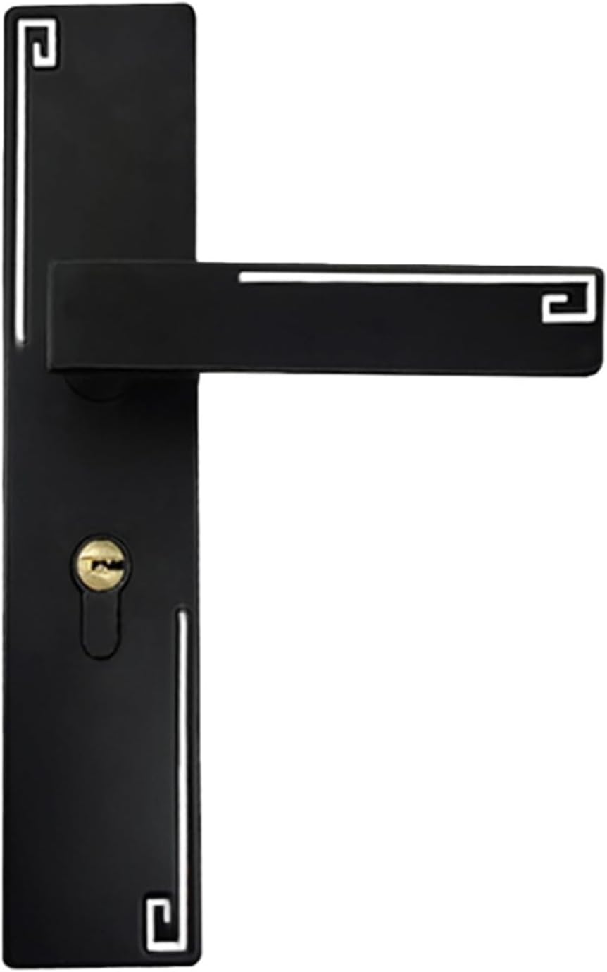 1 Set of Iron Room Silent Door Lock Door Handle Lock with Key(40 * 40 * 20mm)