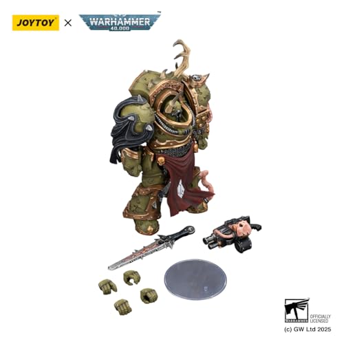 Image of JOYTOY Death Guard Warhammer 40k 1 /18 Action Figure Death Guard Blightlord Terminator 3 with Combi-Bolter and Bubotic Blade Collectible Gifts,Toys for Kids 15+ and Adults 4.8-inch