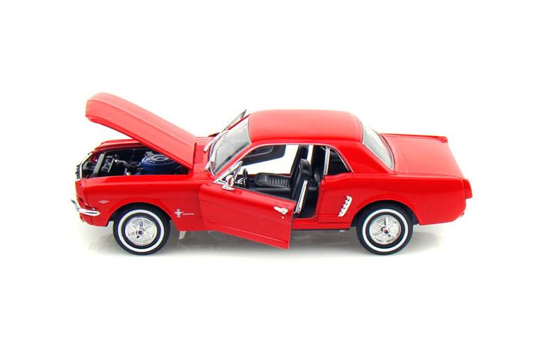Welly 1964 1/2 Ford Mustang Coupe, Rojo, 1:24 miniatura 5