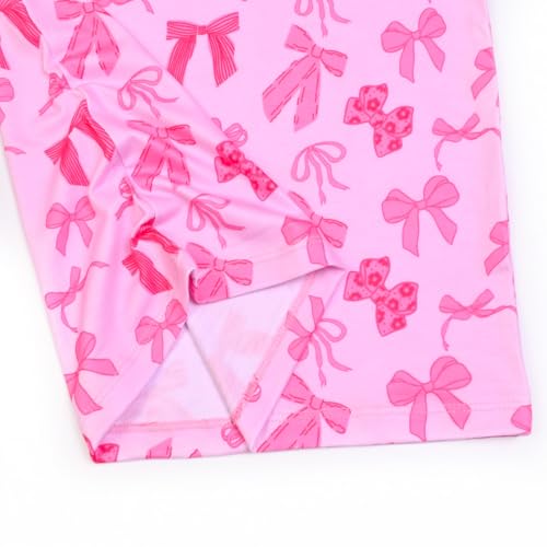 Image of Mirawise Girls 3 Pc Pajamas Sleepwear Cotton Pjs Clothes Set 4-13 Years