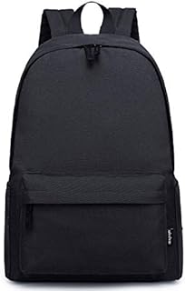 Abshoo Lightweight Casual Unisex Backpack for School Solid Color Boobags (Black)
