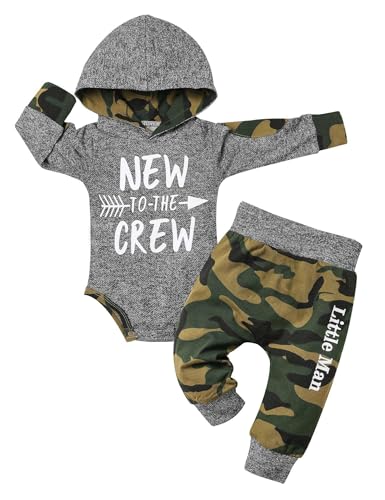 Image of Fommy Newborn Baby Boy Clothes Plaid Letter Print Long Sleeve Hoodies + Long Pants 2PCS Fall Winter Outfits Set