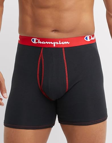Champion Men's Everyday Cotton Stretch Boxer Briefs, 3-Pack - image 2