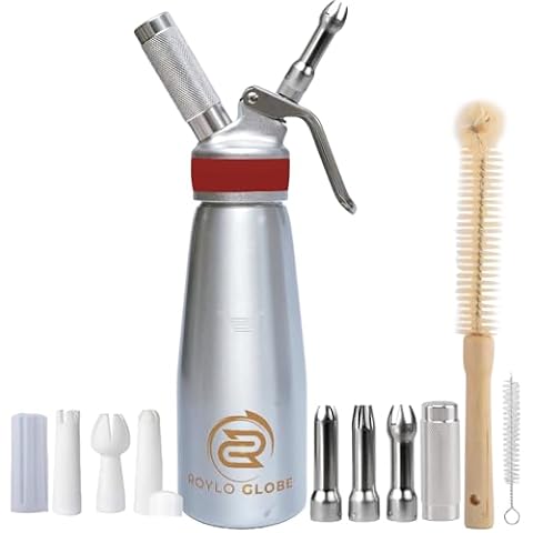 Professional 500 ml Whipped Cream Dispenser with Tips Cover