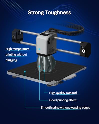 Image of DURAMIC 3D PETG Filament 1.75mm Silver, 3D Printing Filament 1kg Spool(2.2lbs), Silver Filament 1.75mm Dimensional Accuracy + /- 0.05 mm Non-Tangling Non-Clogging Non-Stringing