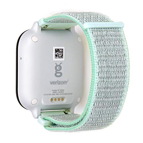 IVAPPON Hook Loop Gizmo Watch Nylon Strap with Quick Release Pins, 20mm Teal Tint Sport Watch Bands Compatible with Gizmo Watch 2/1