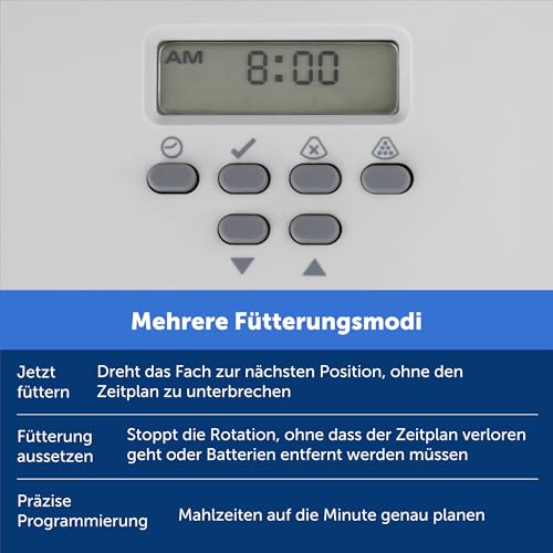 PetSafe Futterautomat für 5 Mahlzeiten für Hunde und Katzen, Futterspender, Mahlzeiten planen, 5 Schalen für je 237 ml (1 Cup)