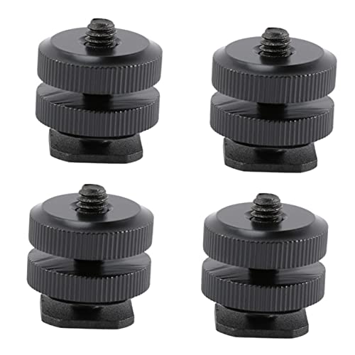 PHENOFICE Tripod Screw Adapter 4 Hot Shoe Mounts 1/4 Thread Versatile for Cameras and Accessories