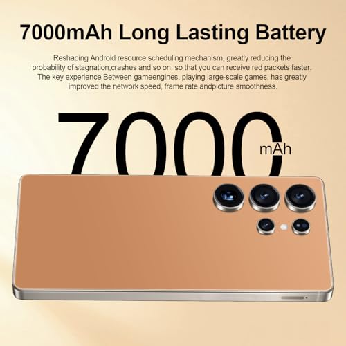 I25 Ultra: Powerhouse 16GB/512GB, 2-Day 7000mAh Battery, Huge 6.99" Android 14 Phone w/Built-in Stylus - Your All-in-One Device The Superior Choice (Titanium Orange)