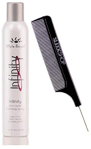 White Sands INFINITY Firm Hold Finishing Spray, HIGH SHINE Hair Spray, Zero Flaking, HUMIDITY PROOF (Stylist Kit) HAIRSPRAY (10 oz / 284 g)