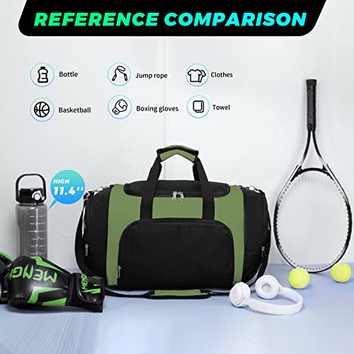 Vorspack Duffle Bag for Travel - 40L/21 Inches Duffel Bag Small Duffle Bag for Men Weekender Bag with Water Bottle Pocket for Travel Sports - Army Green4