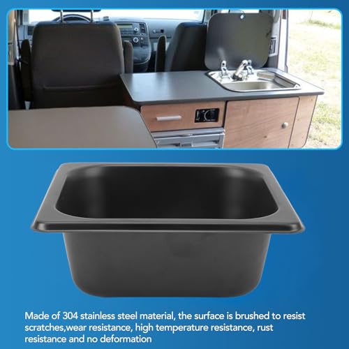 Wohnmobil-Waschbecken aus Edelstahl kitchen sink Kleines Waschbecken 150 X 135 X 70 Mm Spülbeckeninhalt mit 40 Mm Abflussloch Für Wohnwagen, Wohnmobil, Boot, Éviers de restaurant